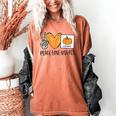 Peace Love Visuals Sped Teacher Pumpkin Skeleton Halloween Women's Comfort Colors T-Shirt Yam Peace Love Visuals Sped Teacher Pumpkin Skeleton Halloween Women's Comfort Colors T-Shirt Yam
