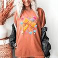 Pencil Leopard Coquette Bow Teacher Life Back To School Women's Comfort Colors T-Shirt Yam