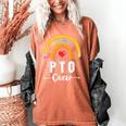 PTO Crew Parent School Volunteer Board Mom Parent Teacher Women's Comfort Colors T-Shirt Yam