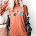 PTO Santa Hat Reindeer Parent Teacher Organization Christmas Women's Comfort Colors T-Shirt Yam