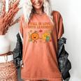 Retro Fall In Love With Learning Autumn Pumpkin Teacher Women's Comfort Colors T-Shirt Yam Retro Fall In Love With Learning Autumn Pumpkin Teacher Women's Comfort Colors T-Shirt Yam