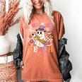 Retro Floral Ghost Trick Or Teach Groovy Teacher Halloween Women's Comfort Colors T-Shirt Yam Retro Floral Ghost Trick Or Teach Groovy Teacher Halloween Women's Comfort Colors T-Shirt Yam