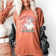 Retro Pink Christmas Santa's Favorite Art Teacher Artist Women's Comfort Colors T-Shirt Yam