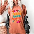 Retro Teach Love Inspire Back To School Teachers Women's Comfort Colors T-Shirt Yam Retro Teach Love Inspire Back To School Teachers Women's Comfort Colors T-Shirt Yam