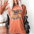 Retro Teaching Future Leaders Groovy Teacher Back To School Women's Comfort Colors T-Shirt Yam