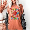 Retro Teaching Is My Superpower Apple Teacher Appreciation Women's Comfort Colors T-Shirt Yam Retro Teaching Is My Superpower Apple Teacher Appreciation Women's Comfort Colors T-Shirt Yam