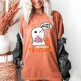 Science Teacher Cute Ghost Halloween Teacher Men Women Women's Comfort Colors T-Shirt Yam