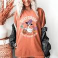 Silly Goose Spooky Teacher Club Halloween Witch Ghost Women's Comfort Colors T-Shirt Yam
