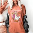 Silly Goose Teacher Club Animal Lover Groovy Teacher Women's Comfort Colors T-Shirt Yam