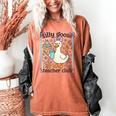 Silly Goose Teacher Club Silly Goose For Teacher Women's Comfort Colors T-Shirt Yam Silly Goose Teacher Club Silly Goose For Teacher Women's Comfort Colors T-Shirt Yam