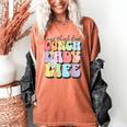 Soul Bleach Teacher Staff First Day Of School Last Hugs & High Fives Lunch Lady Vibes Blue Classic Fit Women's Comfort Colors T-Shirt Yam Soul Bleach Teacher Staff First Day Of School Last Hugs & High Fives Lunch Lady Vibes Blue Classic Fit Women's Comfort Colors T-Shirt Yam