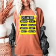 Spelling Bee Pun Halloween Costume For Teachers Women's Comfort Colors T-Shirt Yam