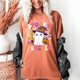 Spooky Teacher Ghost Pencil Teach Halloween Teacher Women's Comfort Colors T-Shirt Yam Spooky Teacher Ghost Pencil Teach Halloween Teacher Women's Comfort Colors T-Shirt Yam