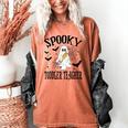 Spooky Toddler Teacher Halloween School Women's Comfort Colors T-Shirt Yam
