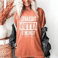 Straight Outta Energy Teacher Life Back To School Teacher Women's Comfort Colors T-Shirt Yam