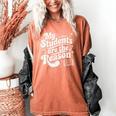My Students Are The Reason Red For Ed Teacher Women's Comfort Colors T-Shirt Yam