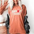 Support Squad Cute Heart Supportive Teacher Team Member Women's Comfort Colors T-Shirt Yam Support Squad Cute Heart Supportive Teacher Team Member Women's Comfort Colors T-Shirt Yam