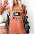 I Survived 67 Days Of School 67 Teacher Squad Matching Women's Comfort Colors T-Shirt Yam