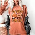 I Teach The Coolest Pumpkins In The Patch Teacher Halloween Women's Comfort Colors T-Shirt Yam