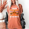 I Teach The Cutest Pumpkins In The Patch Halloween Teacher Women's Comfort Colors T-Shirt Yam