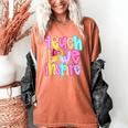 Teach Love Inspire Preppy Back To School Teacher Women Women's Comfort Colors T-Shirt Yam Teach Love Inspire Preppy Back To School Teacher Women Women's Comfort Colors T-Shirt Yam