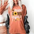 TEACH LOVE INSPIRE Teacher Sunflower Appreciation Women's Comfort Colors T-Shirt Yam TEACH LOVE INSPIRE Teacher Sunflower Appreciation Women's Comfort Colors T-Shirt Yam