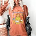 I Teach In My Pajamas Crayon Home School Teacher PJs Women's Comfort Colors T-Shirt Yam
