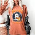Teacher Halloween Ghost Reading Book Animal Boooks Are Women's Comfort Colors T-Shirt Yam