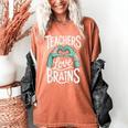 Teacher Halloween Shirt Women Men Teachers Love Brains Women's Comfort Colors T-Shirt Yam Teacher Halloween Shirt Women Men Teachers Love Brains Women's Comfort Colors T-Shirt Yam