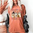 Teacher Halloween Trick Or Teach Cute Ghost Coffee Pumpkins Women's Comfort Colors T-Shirt Yam