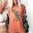 Teacher Shirt Giraffe Holding Books Bookworm Librarian Women's Comfort Colors T-Shirt Yam Teacher Shirt Giraffe Holding Books Bookworm Librarian Women's Comfort Colors T-Shirt Yam