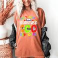 My Teacher Survived 100 Days Of Me 100 Days Of School Women's Comfort Colors T-Shirt Yam
