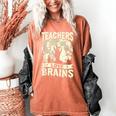 Teachers Love Brains Halloween Costume Boo Trick Teach Women's Comfort Colors T-Shirt Yam Teachers Love Brains Halloween Costume Boo Trick Teach Women's Comfort Colors T-Shirt Yam