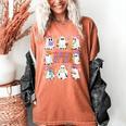 Teaching My Boos Teacher Cute Ghost Groovy Teacher Halloween Women's Comfort Colors T-Shirt Yam Teaching My Boos Teacher Cute Ghost Groovy Teacher Halloween Women's Comfort Colors T-Shirt Yam