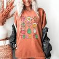 Team TK Teacher Christmas Groovy Smile Face Girl Boy Kid TK Women's Comfort Colors T-Shirt Yam