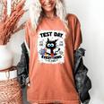 Test Day Stressed Cat Teacher Student Kids Testing Day Women's Comfort Colors T-Shirt Yam