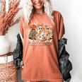 Trick Or Teach Groovy Teacher Halloween Floral Ghost Women's Comfort Colors T-Shirt Yam Trick Or Teach Groovy Teacher Halloween Floral Ghost Women's Comfort Colors T-Shirt Yam