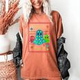Trick Or Teach Neon Ghost Flower Teacher Spooky Halloween Women's Comfort Colors T-Shirt Yam Trick Or Teach Neon Ghost Flower Teacher Spooky Halloween Women's Comfort Colors T-Shirt Yam