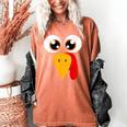 Turkey Face Halloween Costume Thanksgiving Teacher Nurse Women's Comfort Colors T-Shirt Yam Turkey Face Halloween Costume Thanksgiving Teacher Nurse Women's Comfort Colors T-Shirt Yam