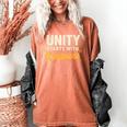 Unity Kindness Shirt Women Teachers Kids Unity Day Orange Women's Comfort Colors T-Shirt Yam
