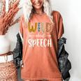 Wild About Speech SLP Leopard Teacher Back To School Kids Women's Comfort Colors T-Shirt Yam