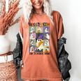Women Halloween The Teacher Tour Ghosts Pencil Pumpkins Women's Comfort Colors T-Shirt Yam Women Halloween The Teacher Tour Ghosts Pencil Pumpkins Women's Comfort Colors T-Shirt Yam
