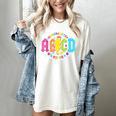 ABCD Kindergarten Rocks Back To School Teachers Students Women's Comfort Colors T-Shirt Ivory ABCD Kindergarten Rocks Back To School Teachers Students Women's Comfort Colors T-Shirt Ivory