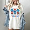 All American Teacher Pencil Coquette Bow USA Flag Teachers Women's Comfort Colors T-Shirt Ivory All American Teacher Pencil Coquette Bow USA Flag Teachers Women's Comfort Colors T-Shirt Ivory