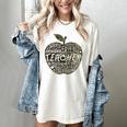 Apple Camoflauge Clothing Camo Student Teacher Cute School Women's Comfort Colors T-Shirt Ivory