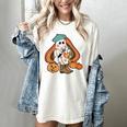Art Teacher Painting Brushes Retro Pumpkin Ghost Artist Women's Comfort Colors T-Shirt Ivory