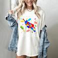 Autism Awareness Teacher I Teach Awesome Superheroes Women's Comfort Colors T-Shirt Ivory Autism Awareness Teacher I Teach Awesome Superheroes Women's Comfort Colors T-Shirt Ivory