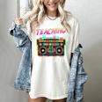 Back To School Retro Teaching Is My Jam 80s Teacher Boombox Women's Comfort Colors T-Shirt Ivory