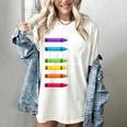 Back To School Teacher We Are Like A Box Of Crayons Women's Comfort Colors T-Shirt Ivory