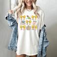 Back To School Yellow Bows Book Coffee Leopard Apple Teacher Women's Comfort Colors T-Shirt Ivory Back To School Yellow Bows Book Coffee Leopard Apple Teacher Women's Comfort Colors T-Shirt Ivory